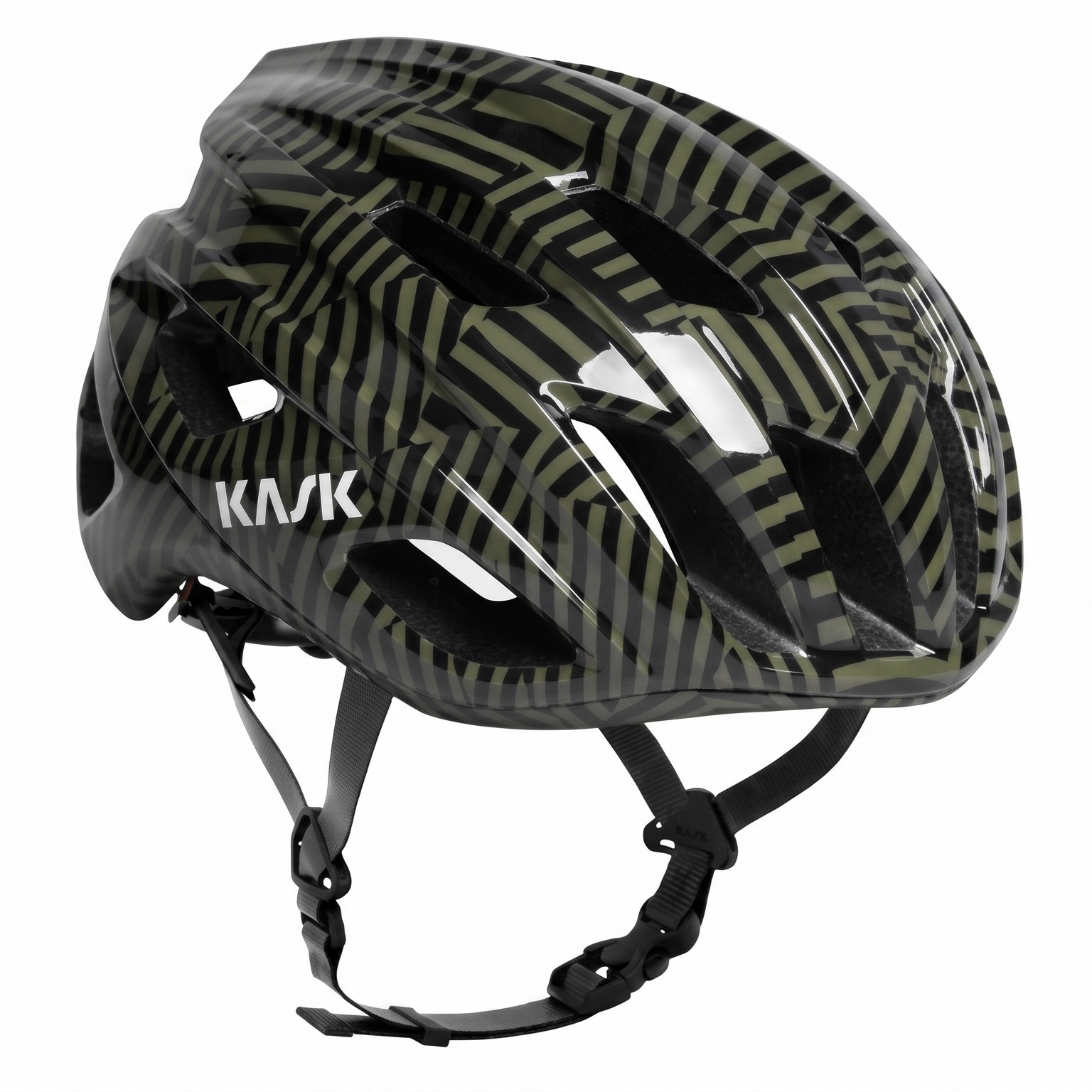 KASK (WG11) Cycling Helmet - MOJITO³ (Black/Olive Green) - Image 3
