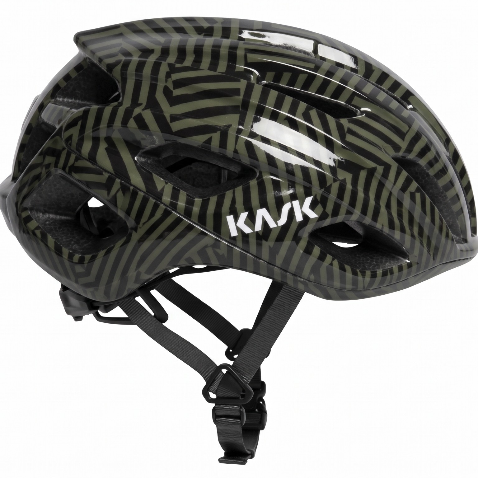 KASK (WG11) Cycling Helmet - MOJITO³ (Black/Olive Green) - Image 2