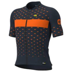 ALE Cycling Short Sleeve Jersey- PR-R STAR (Grey/ Orange) (Man)