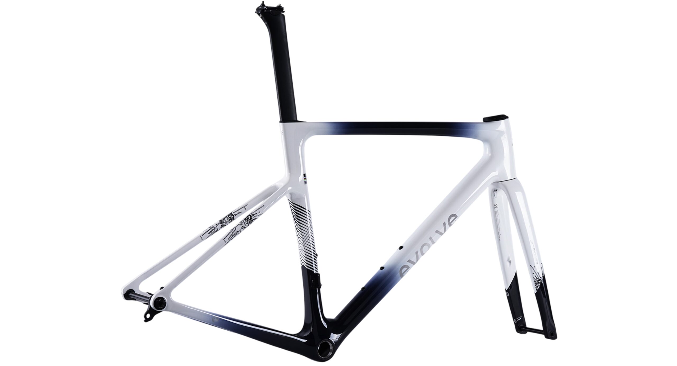 evolve Road Frameset CIMA Speed – Navy White - Image 4